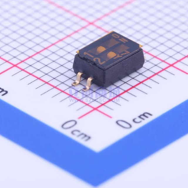 2位 1.27mm 拨码开关实物图