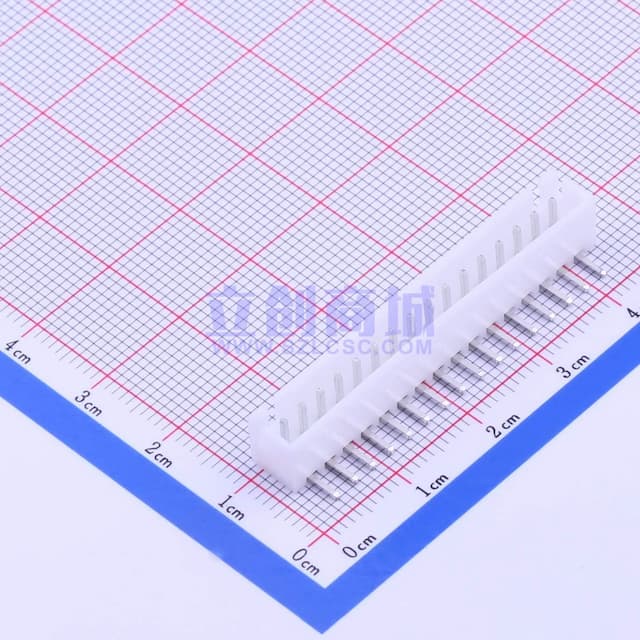 1x16P 间距:2.5mm 弯插 系列:XH【插件】实物图