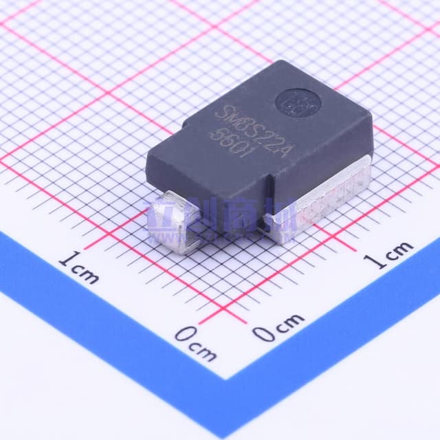 单向TVS 22V截止 峰值脉冲电流：186A实物图