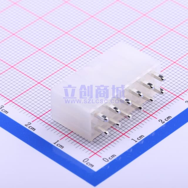 2x6P 间距:4.2mm 直插 系列:Mini-Fit(MX 4.2)实物图