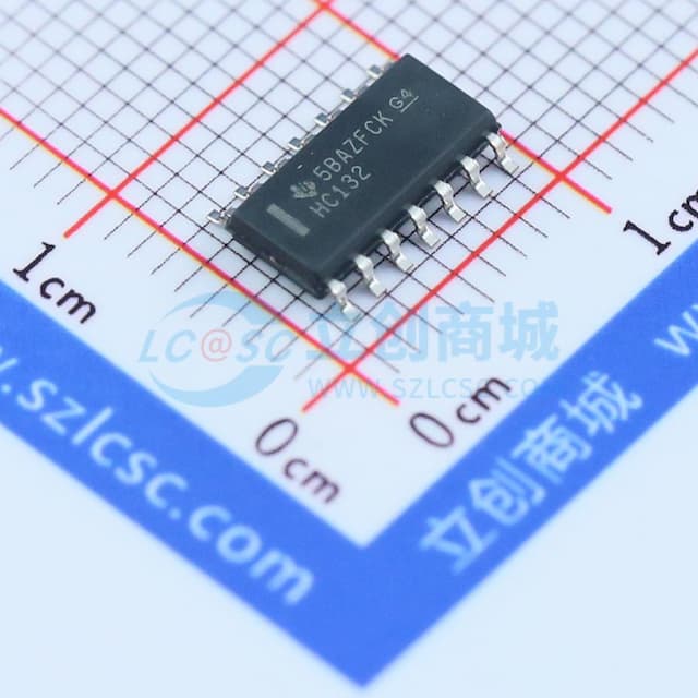 四通道带施密特触发器输入的正与非门实物图
