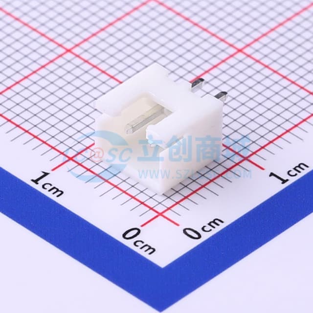 1x2P 间距:2.5mm 直插 系列:XH 【插件】实物图