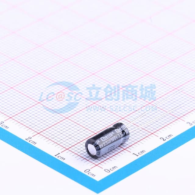 3.3uF ±20% 100V 【引线】实物图