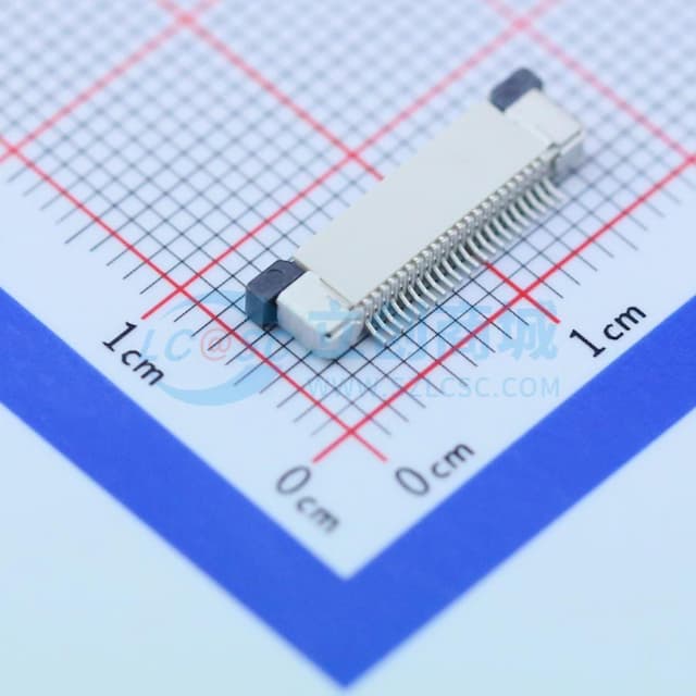 间距:0.5mm P数:22P 抽屉式 上接实物图