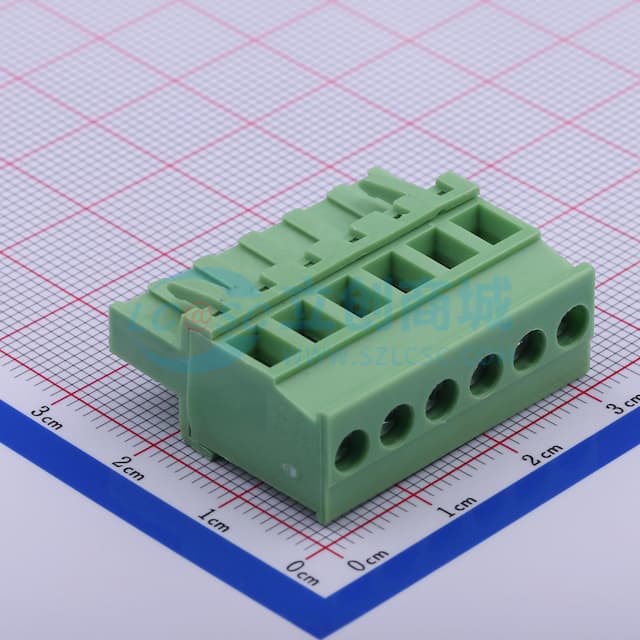 1x6P 5.08mm 排数:1 每排P数:6实物图