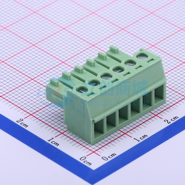 【焊接辅料】1x6P 3.81mm 排数:1 每排P数:6实物图