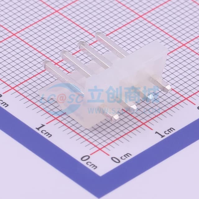 1x4P 间距:3.96mm 直插 系列:CH 【插件】实物图