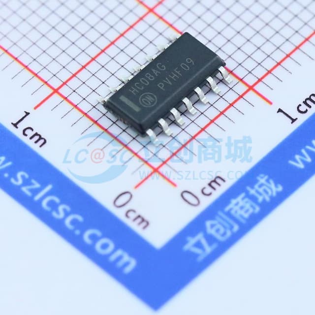 高性能硅栅CMOS工艺，四路2输入与门实物图