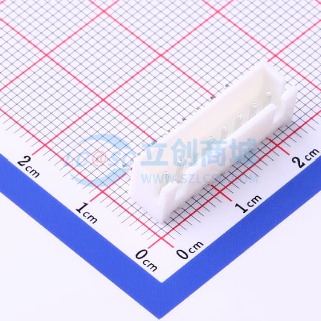 1x8P 间距:2.5mm 弯插 系列:XH 【插件】实物图
