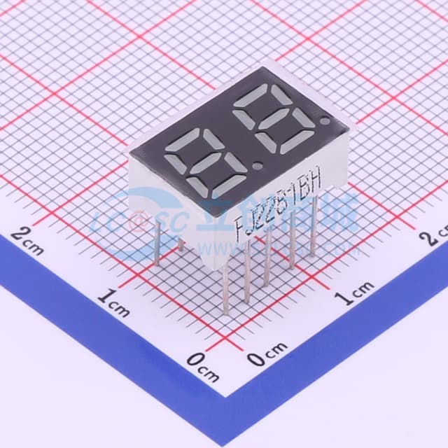 2位0.28英寸红色数码管 共阳极 【LE】实物图