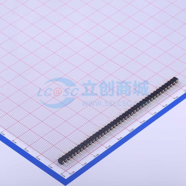 1x40P 间距:2.54mm 圆针 直插 【排针】实物图