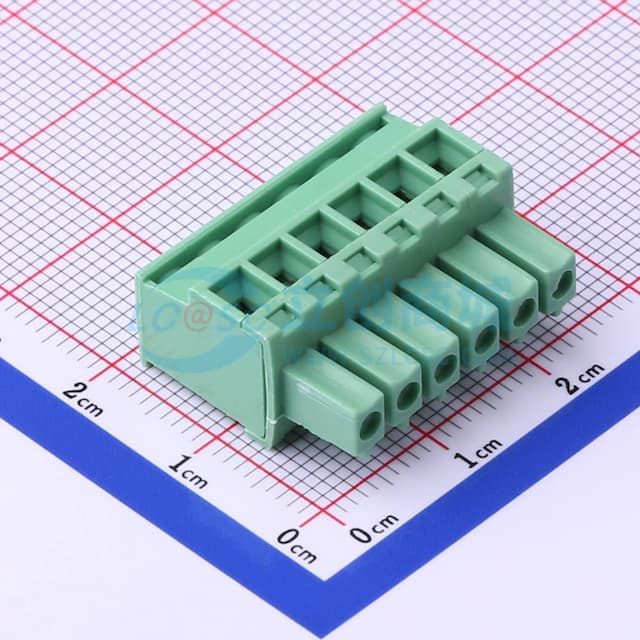 1x6P 3.81mm 排数:1 每排P数:6实物图