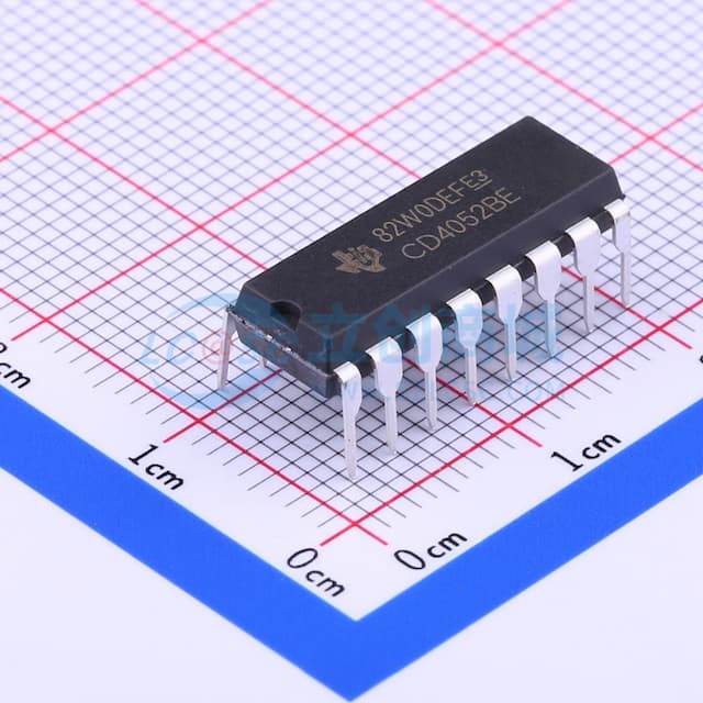 CD4052B CMOS模拟多路复用器/解复用器 【插件】实物图