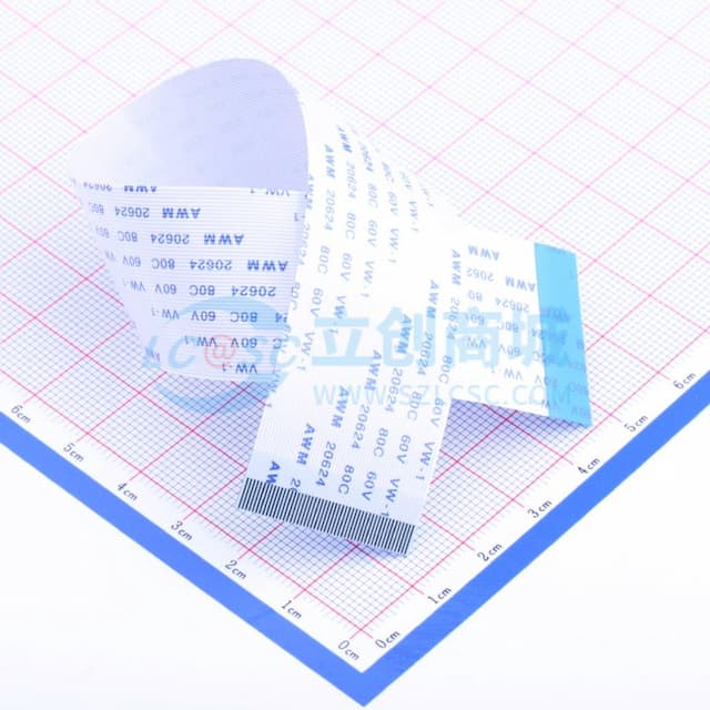 FFC连接线 50P 间距0.5mm 长20CM 反向实物图