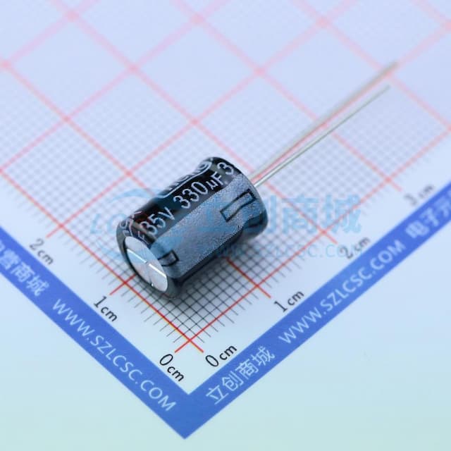 330uF ±20% 35V 【引线】实物图