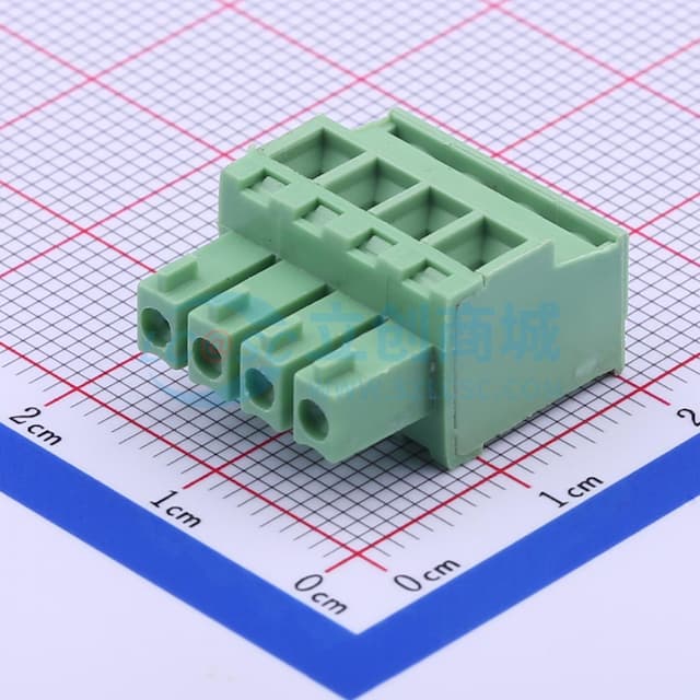 1x4P 3.81mm 排数:1 每排P数:4实物图