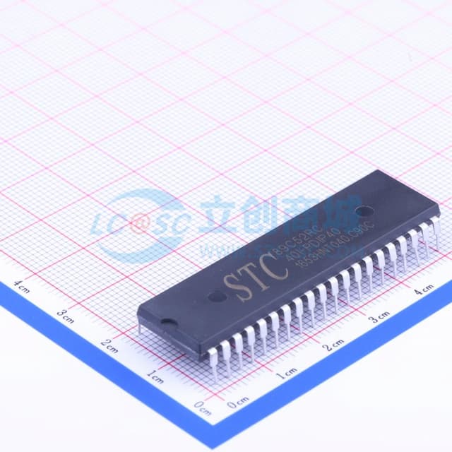 STC89C52RC-40I-PDIP40 【ST】实物图