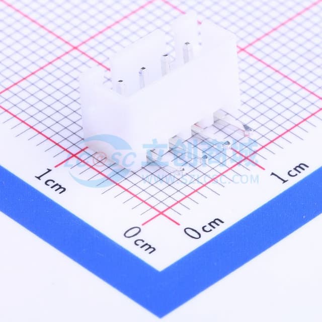 1x4P 间距:2.5mm 弯插 系列:XH 【插件】实物图