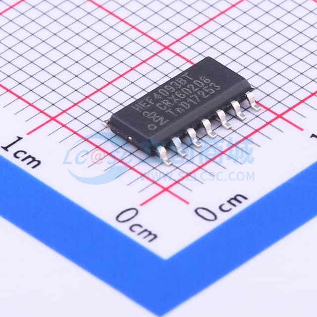 四2输入与非施密特触发器实物图