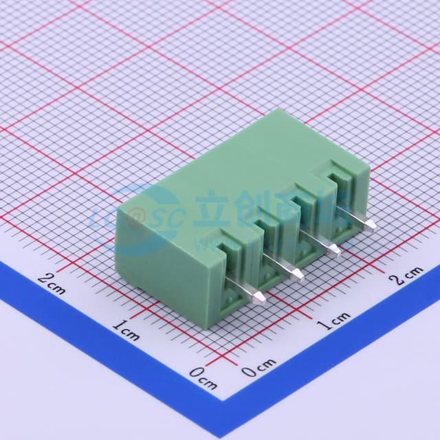 1x4P 5.08mm 排数:1 每排P数:4 【插拔】实物图