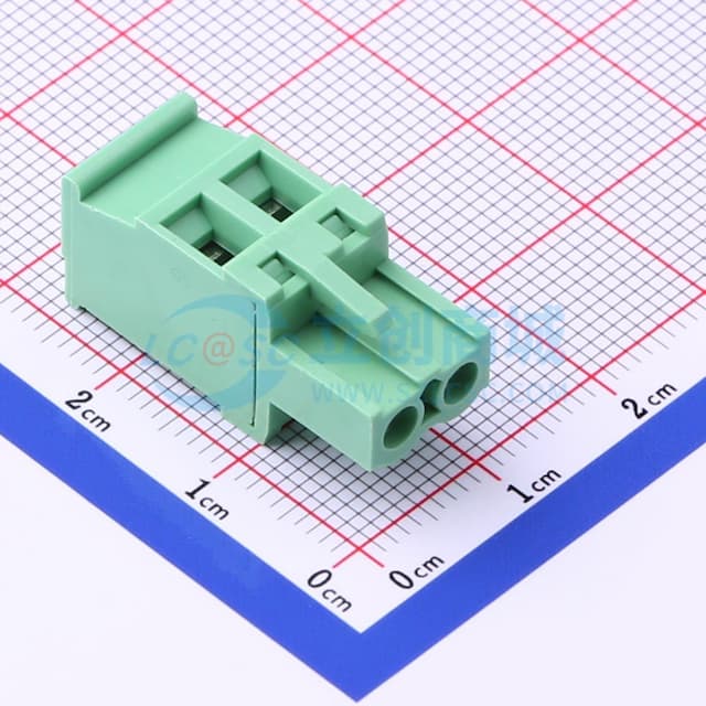 1x2P 5.08mm 排数:1 每排P数:2实物图