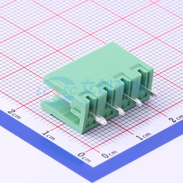 1x4P 5.08mm 排数:1 每排P数:4 【插拔】实物图