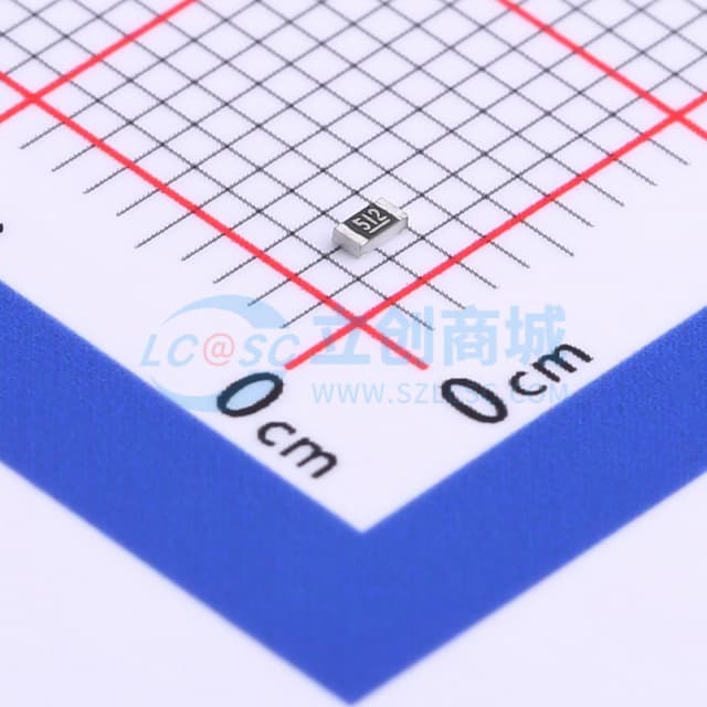 5.1kΩ ±1% 100mW 厚膜电阻实物图