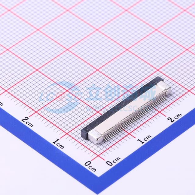 间距:0.5mm P数:40P 抽屉式 下接实物图