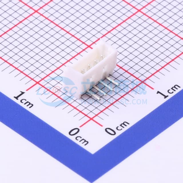 1x4P 间距:1.25mm 弯插 系列:PicoBlade(MX 1.25) 【插件】实物图
