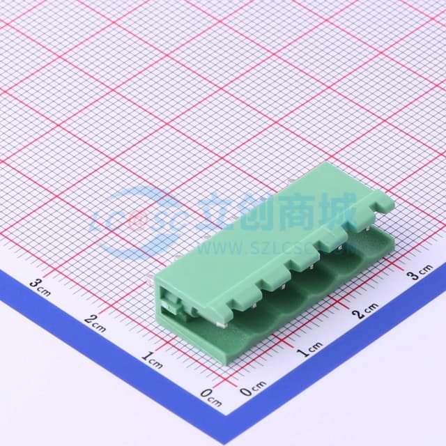 卡扣固定 1x6P 5.08mm 排数:1 每排P数:6 【插拔】实物图