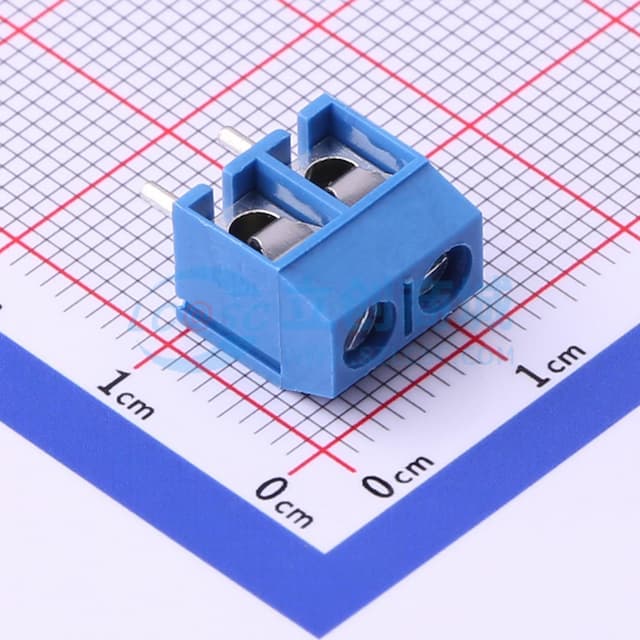 5mm 1x2P 排数:1 每排P数:2 直插 【螺钉】实物图