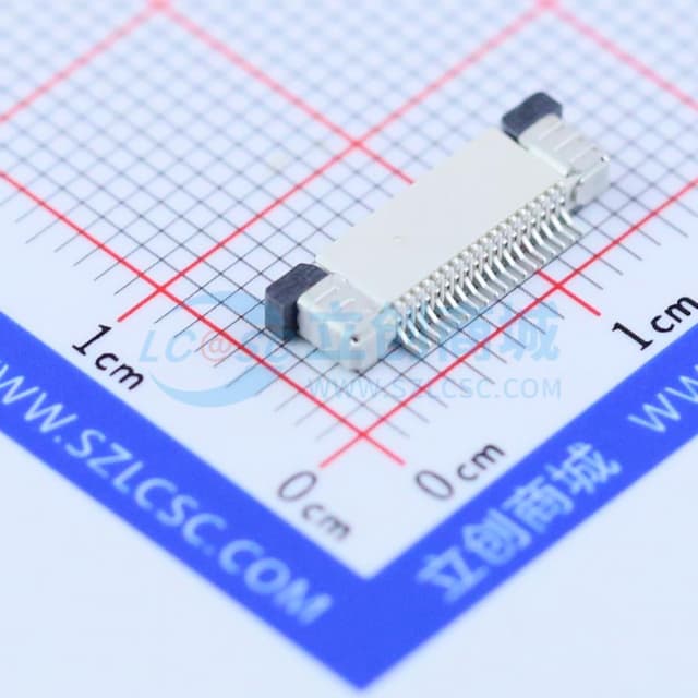 间距:0.5mm P数:18P 抽屉式 上接实物图