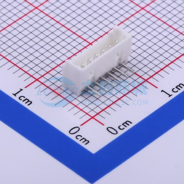 1x6P 间距:1.25mm 弯插 系列:PicoBlade(MX 1.25) 【插件】实物图