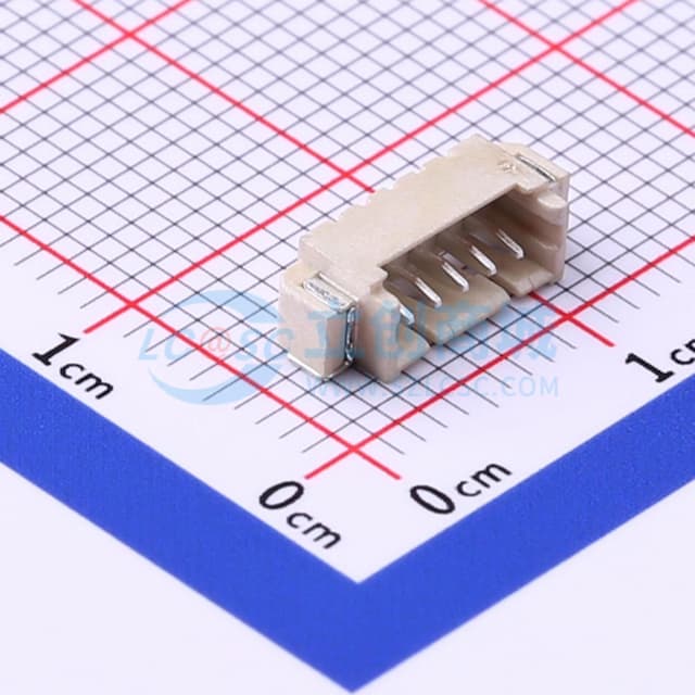 1x5P 间距:1.25mm 卧贴 系列:PicoBlade(MX 1.25)实物图