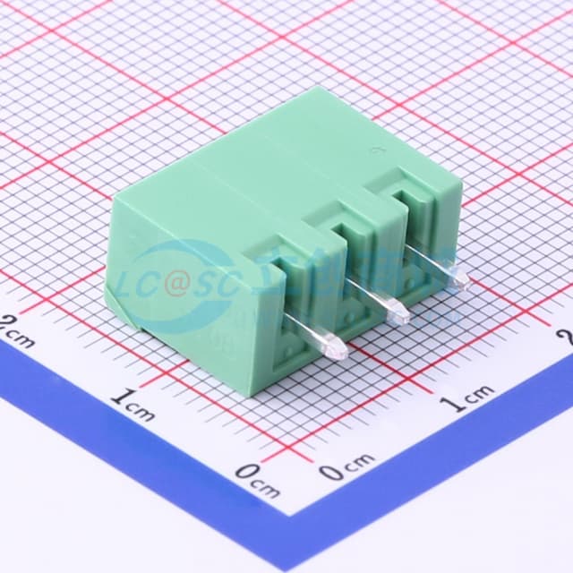 卡扣固定 1x3P 5.08mm 排数:1 每排P数:3 【插拔】实物图