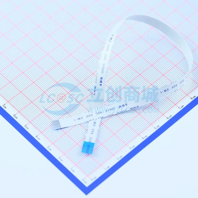 FFC连接线 12P 间距0.5mm 长25CM 反向实物图