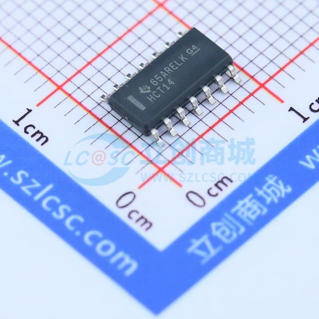 六路施密特触发反相器实物图
