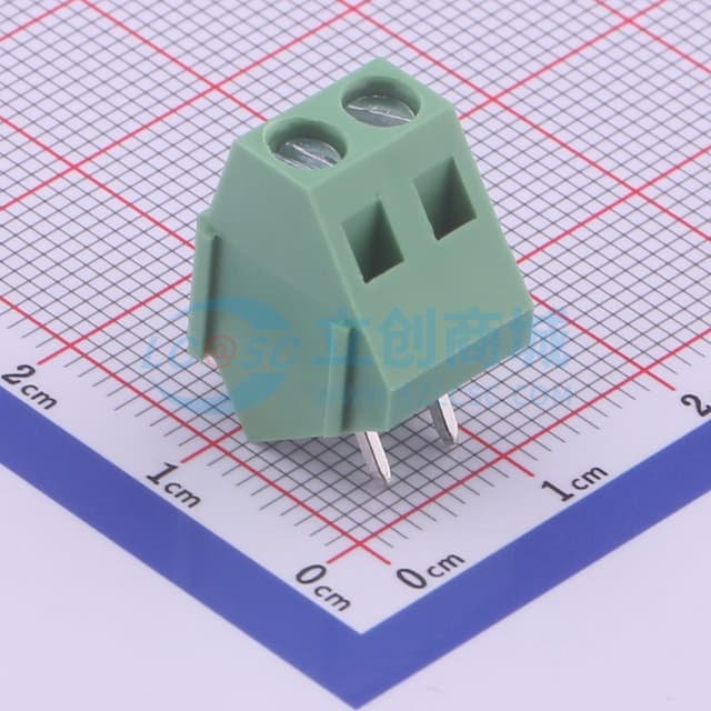 5mm 1x2P 排数:1 每排P数:2 直插 【螺钉】实物图