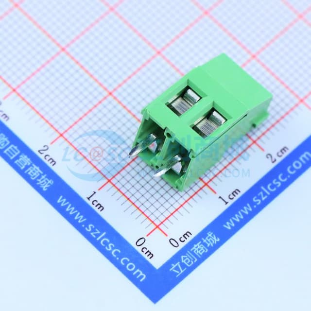 5mm 1x2P 排数:1 每排P数:2 直插 【螺钉】实物图