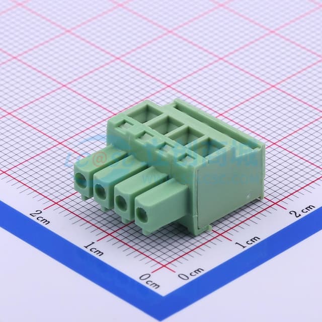 1x4P 3.81mm 排数:1 每排P数:4实物图