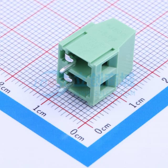 1x2P 5.08mm 直插 排数:1 每排P数:2 【螺钉】实物图