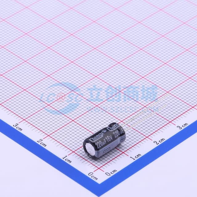 220uF ±20% 16V 【引线】实物图