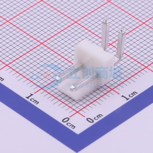 1x2P 间距:3.96mm 弯插 系列:VH 【插件】实物图