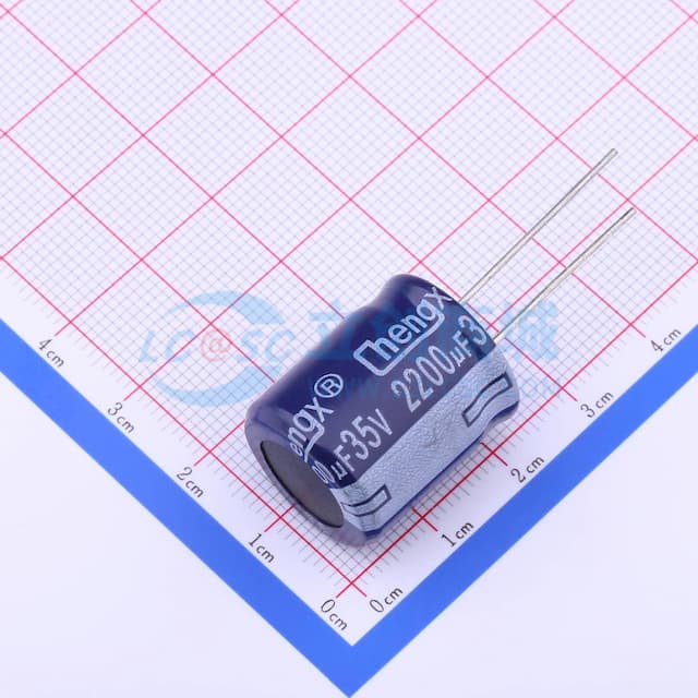 紫加垫片 2200uF ±20% 35V【插件】实物图
