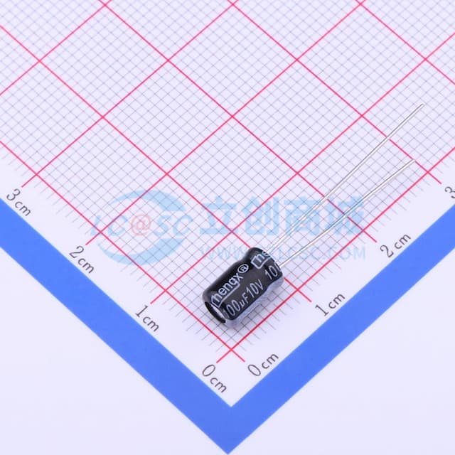 100uF ±20% 10V 【引线】实物图