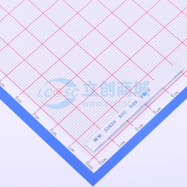 FFC连接线 8P 间距0.5mm 长5CM 同向实物图