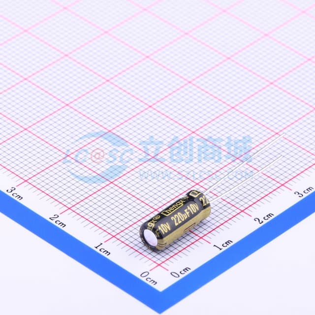 黑 220uF ±20% 10V【引线】实物图