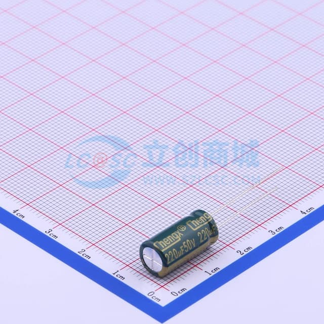 绿 220uF ±20% 50V【插件】实物图