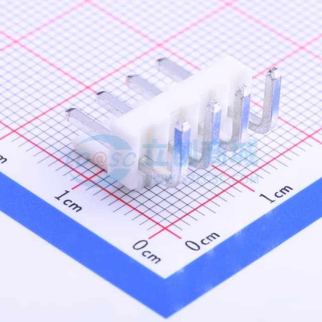 1x4P 间距:3.96mm 弯插 系列:VH 【插件】实物图