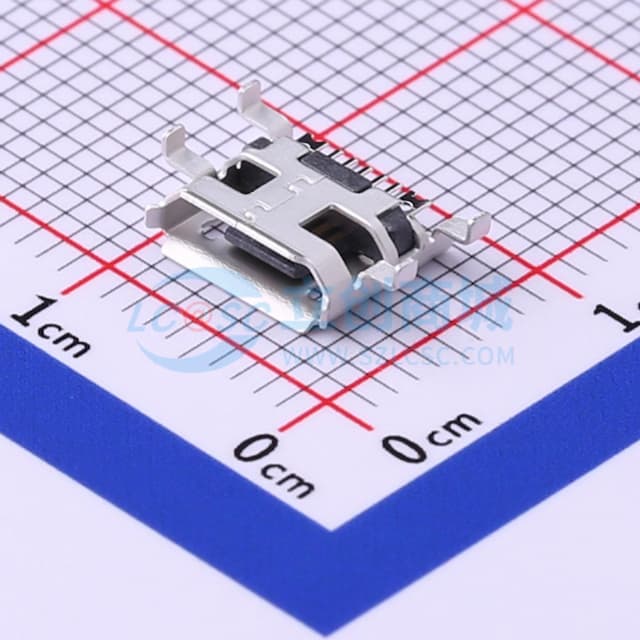 Micro-B 母 沉板 【沉板焊接，如PCB开槽有问题SMT不连带责任】实物图